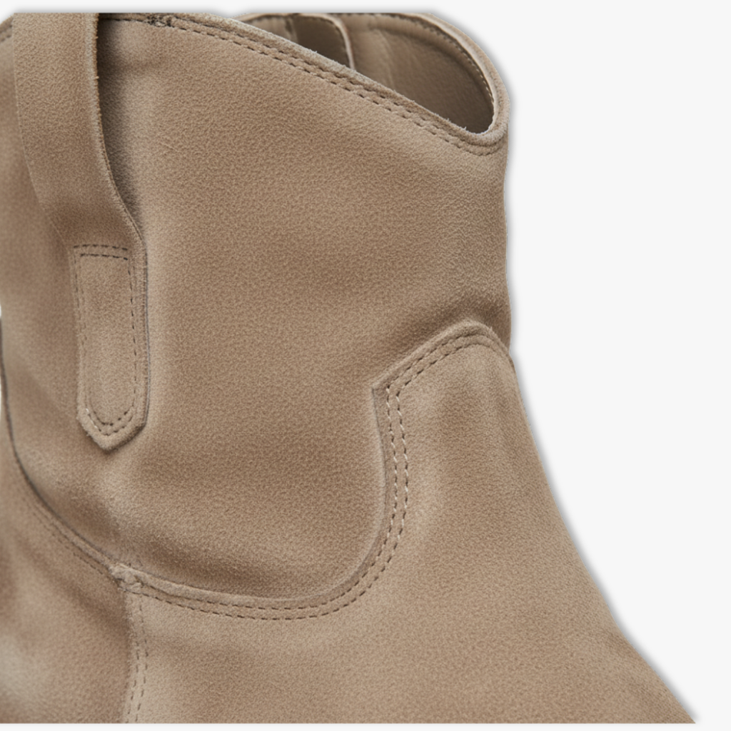 Women's Suede Ankle Boots with Slip On Design and Non Slip Sole