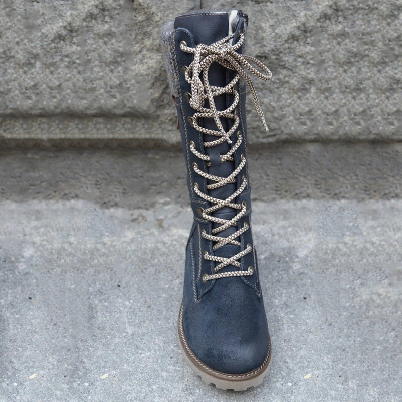 Women's Tall Boots with Non Slip Sole Soft Lining and Side Zip Closure