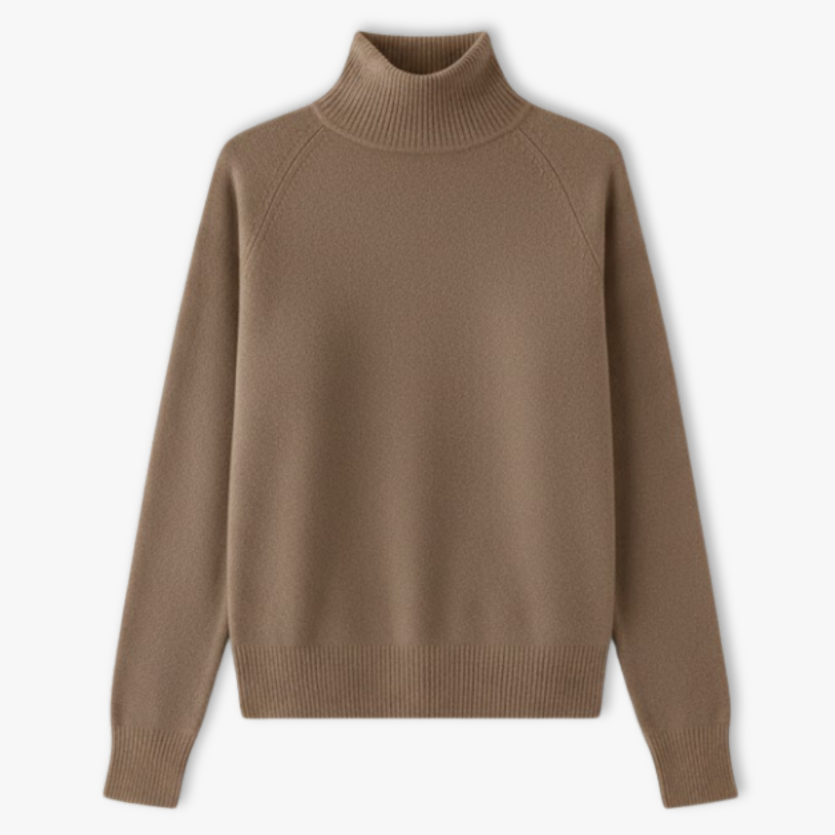 Strikket tætsiddende rullekravesweater til kvinder med lange ærmer til efterår og vinter