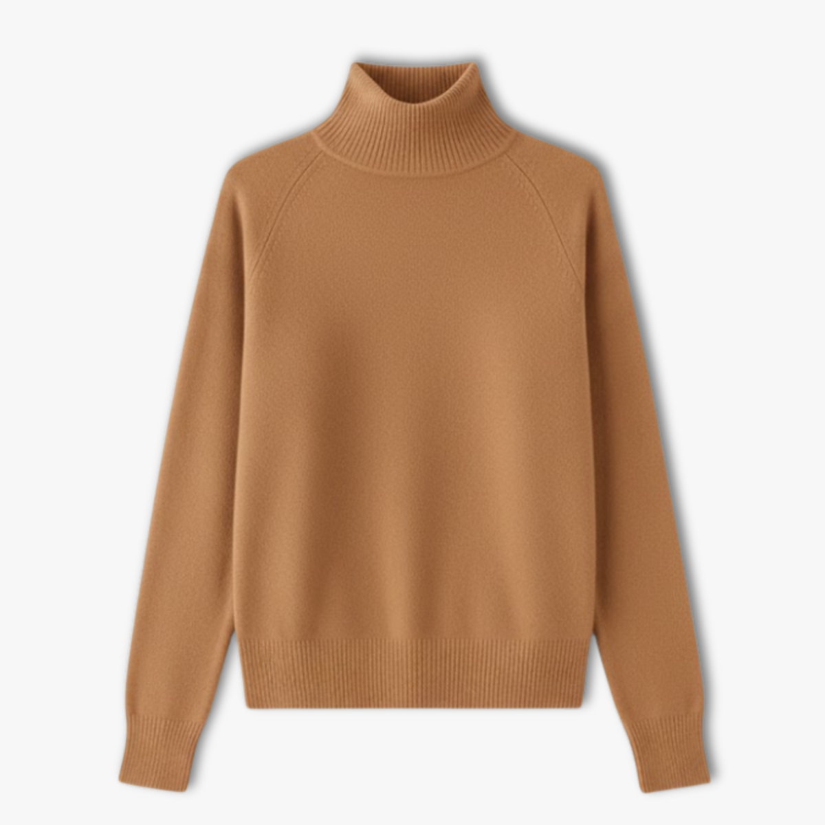 Strikket tætsiddende rullekravesweater til kvinder med lange ærmer til efterår og vinter