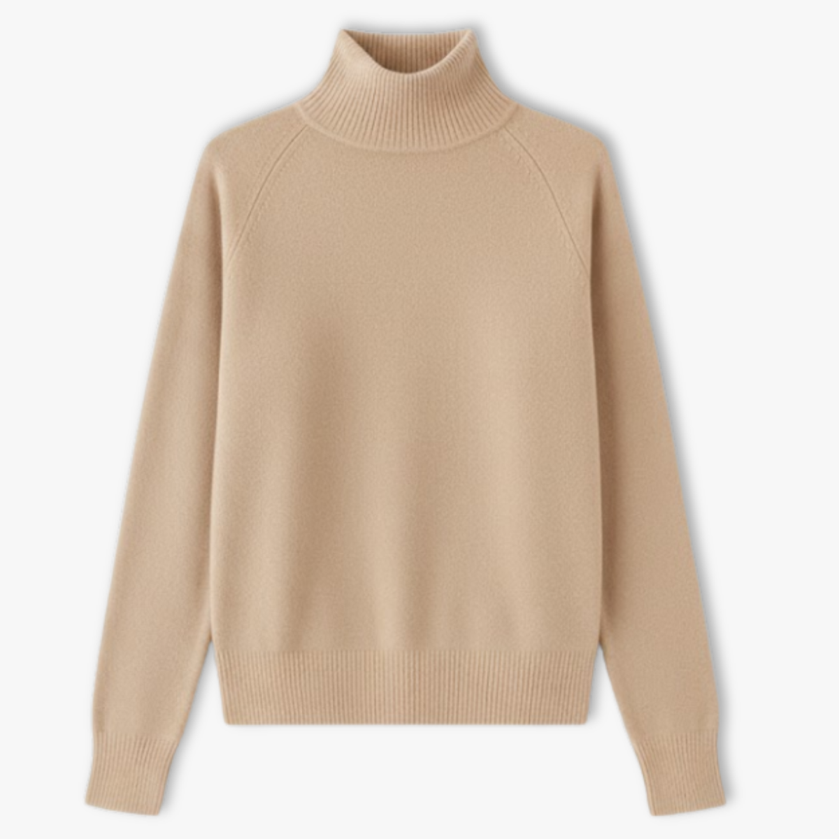 Strikket tætsiddende rullekravesweater til kvinder med lange ærmer til efterår og vinter
