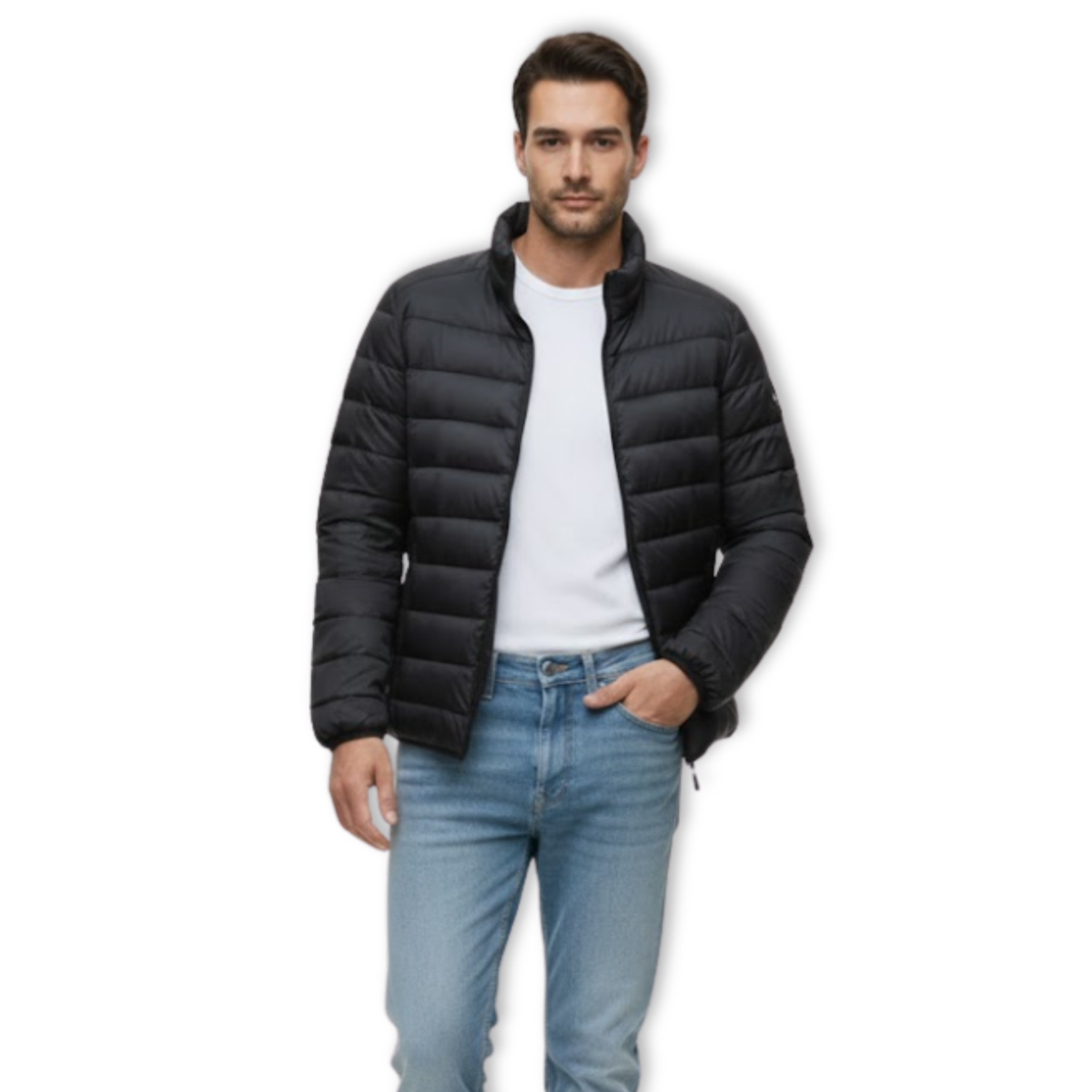 Men's Ultra Light Down Jacket with Waterproof Shell and Packable Design