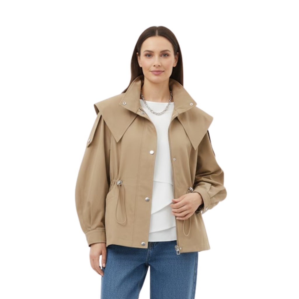 Women Casual Short Trench Waist Party Design Jacket