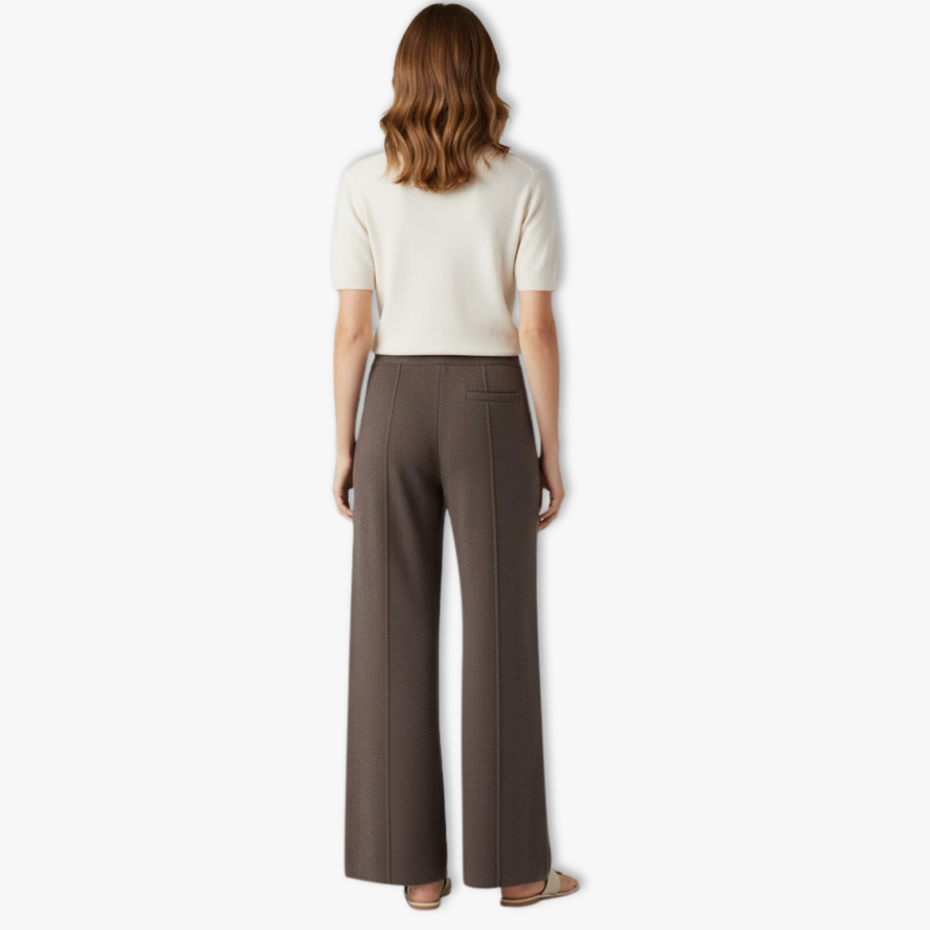 Wool Knitted Wide Leg Pants Women Straight Tube Autumn Winter