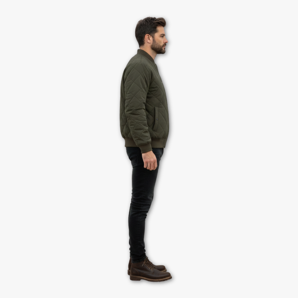 Quilted Bomber Jacket for Men