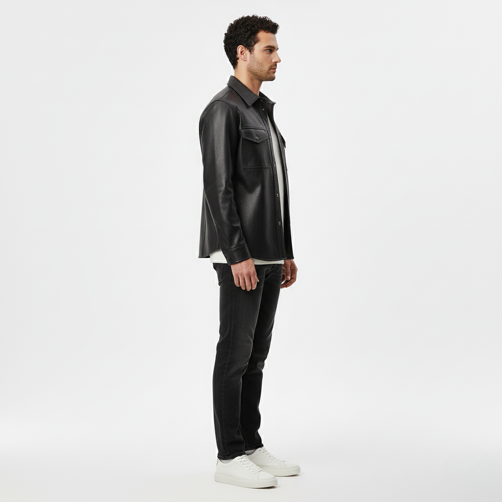 Leather Overshirt