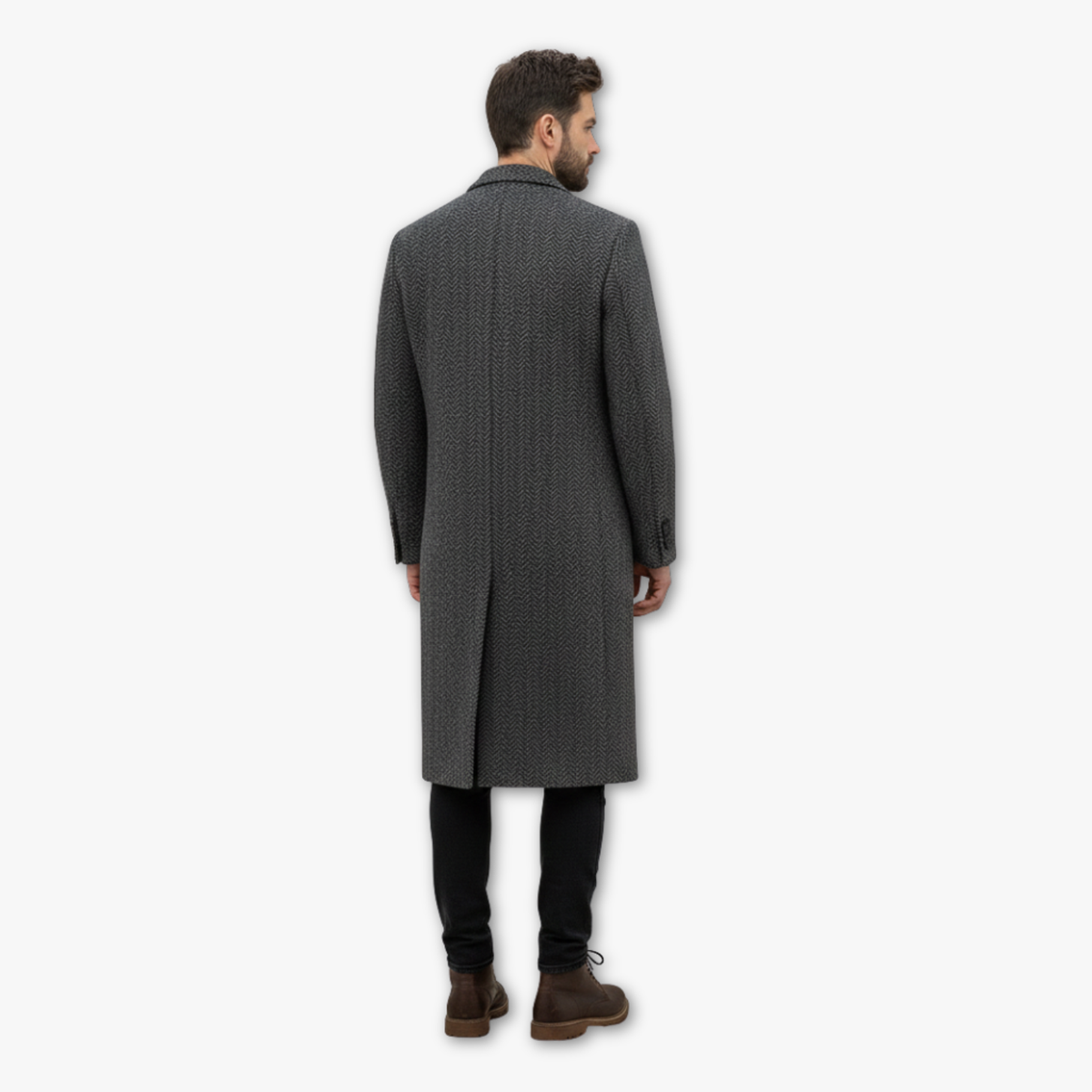 Tailored Long Overcoat for Men