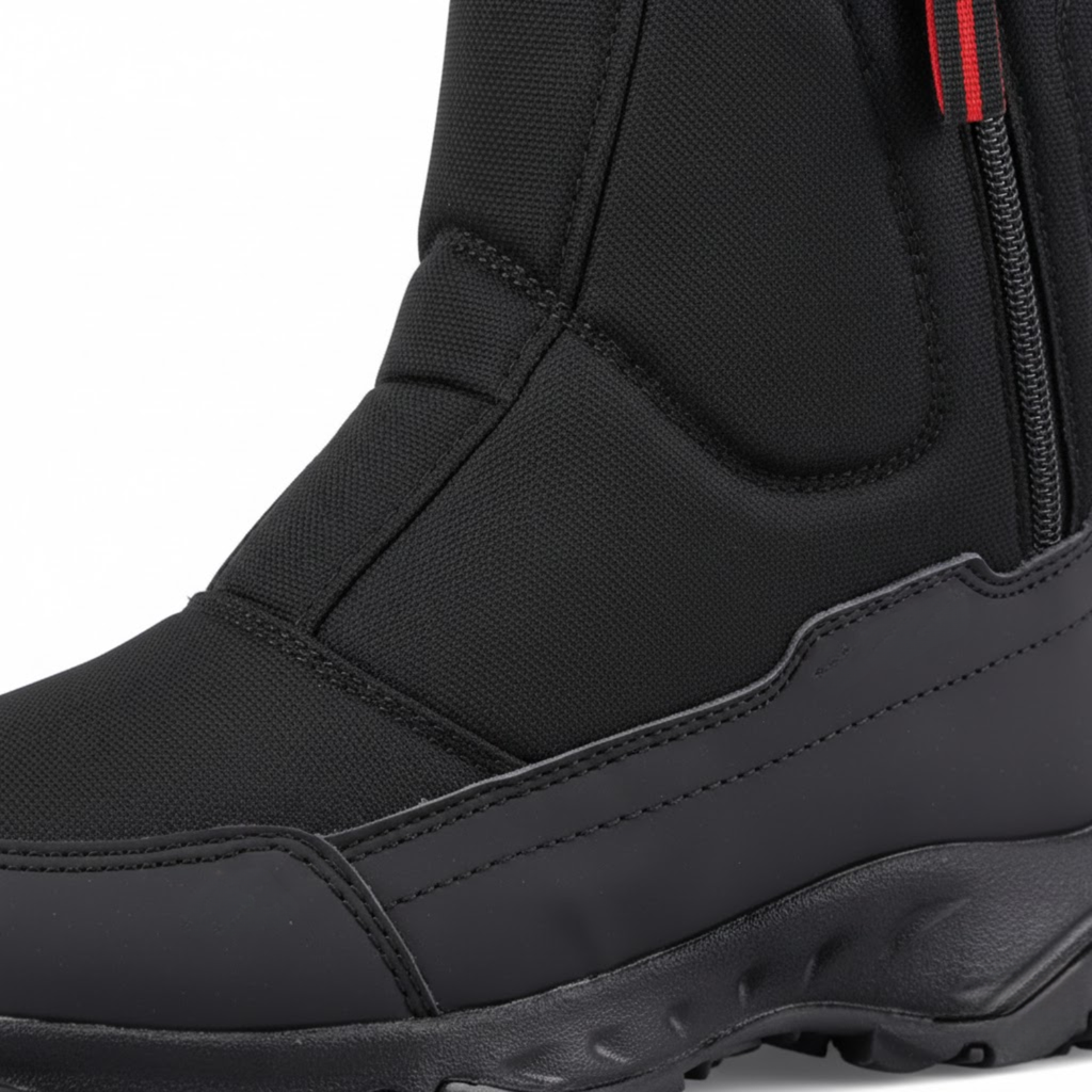 Men's Insulated Waterproof Boots with Rugged Outdoor High Traction Sole