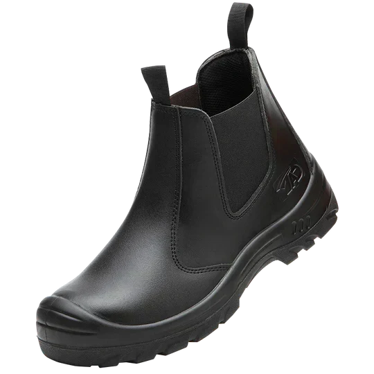 Men's Steel Toe Work Boots with Waterproof Leather and Non Slip Sole