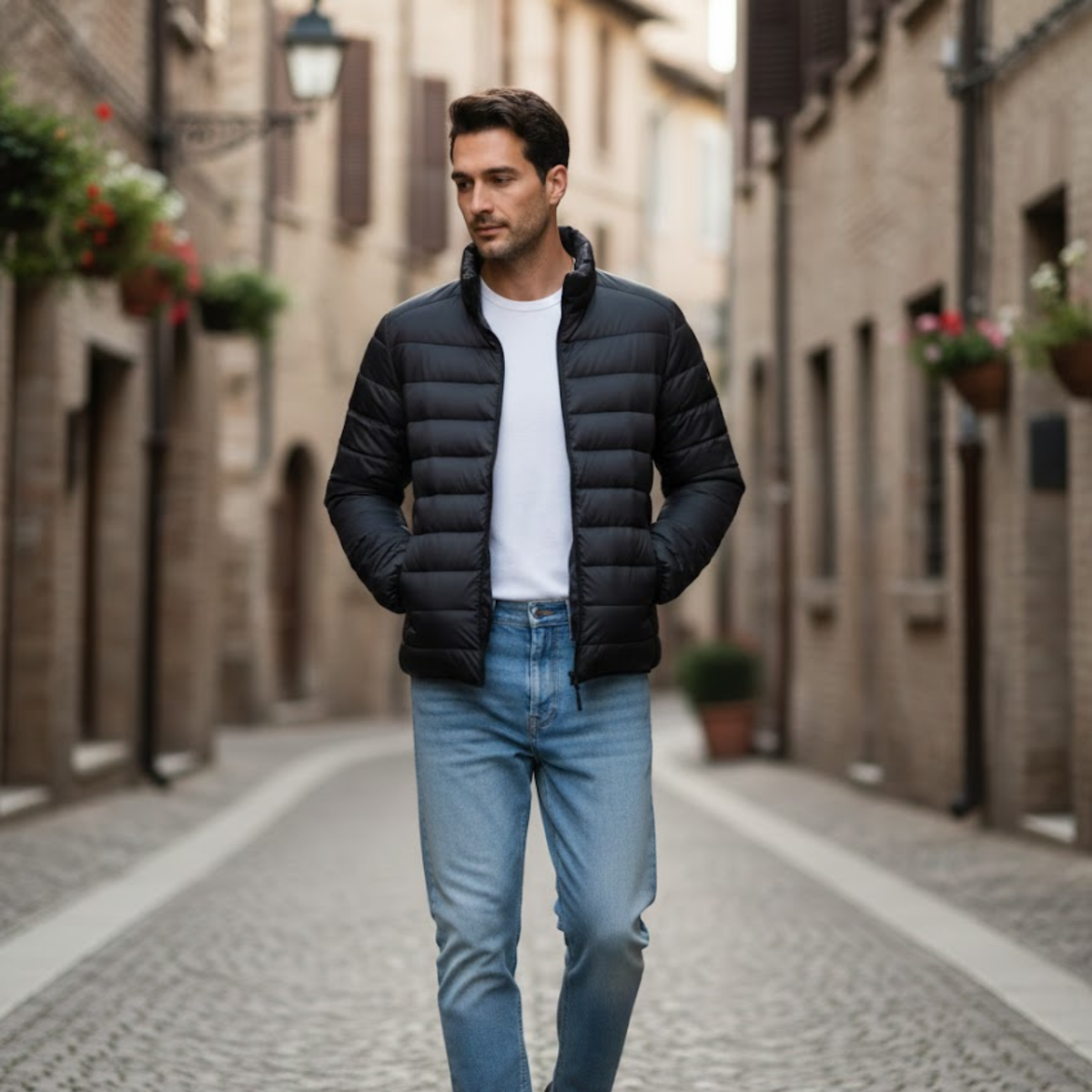 Men's Ultra Light Down Jacket with Waterproof Shell and Packable Design