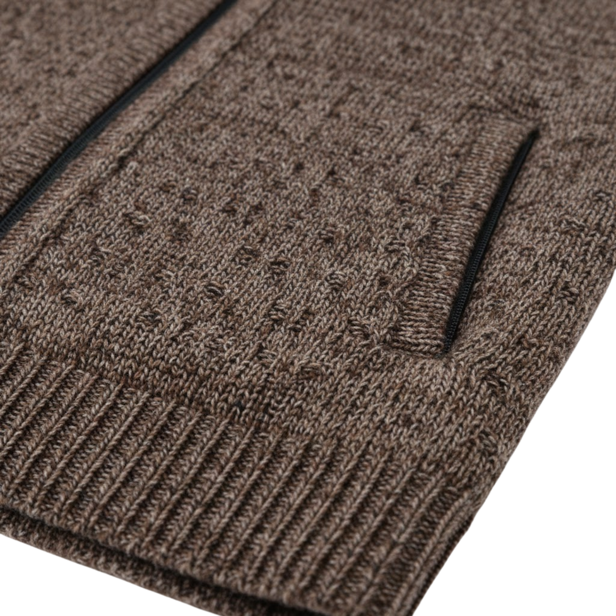 Man Winter Sweater Zippered Stand Collar Vest