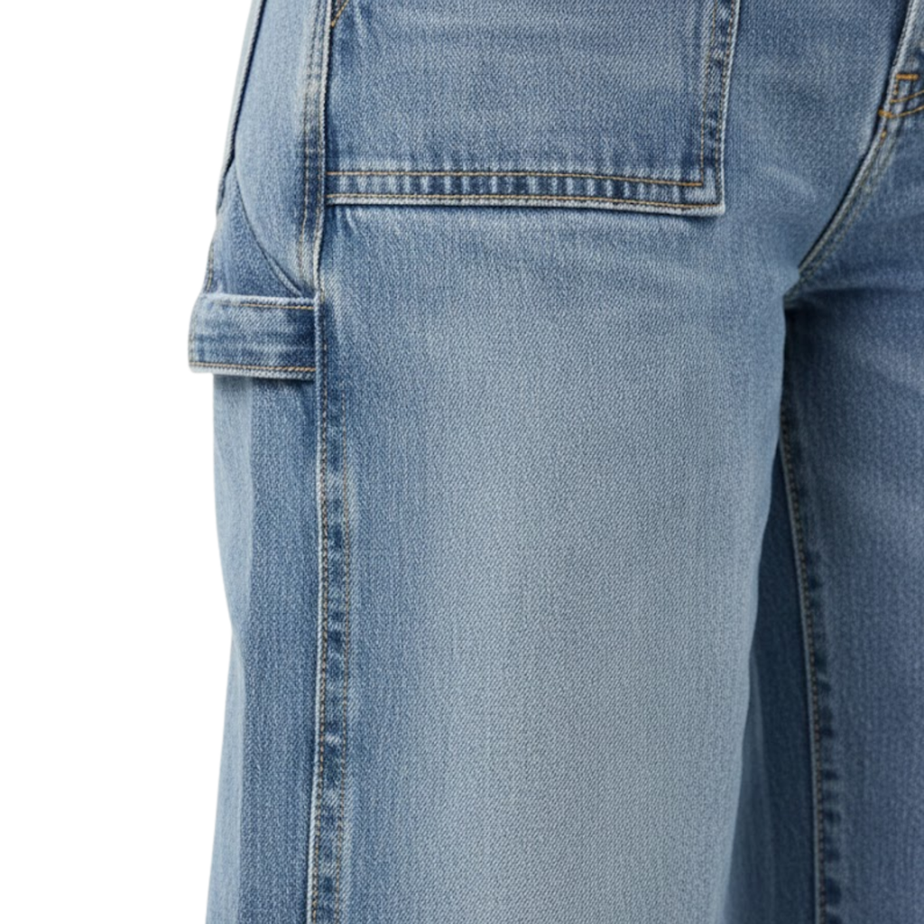 Women Wide Leg Straight-Leg Jeans Denim Pants