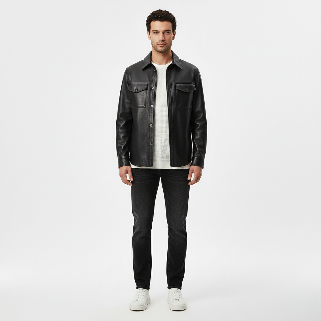 Leather Overshirt