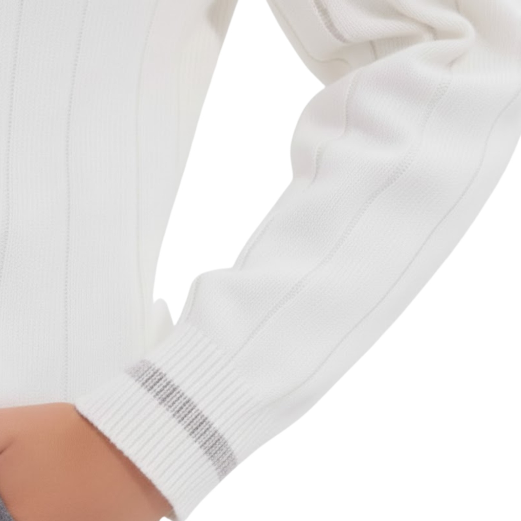 Women Luxurious V-Neck Long Sleeve Cotton Sweater