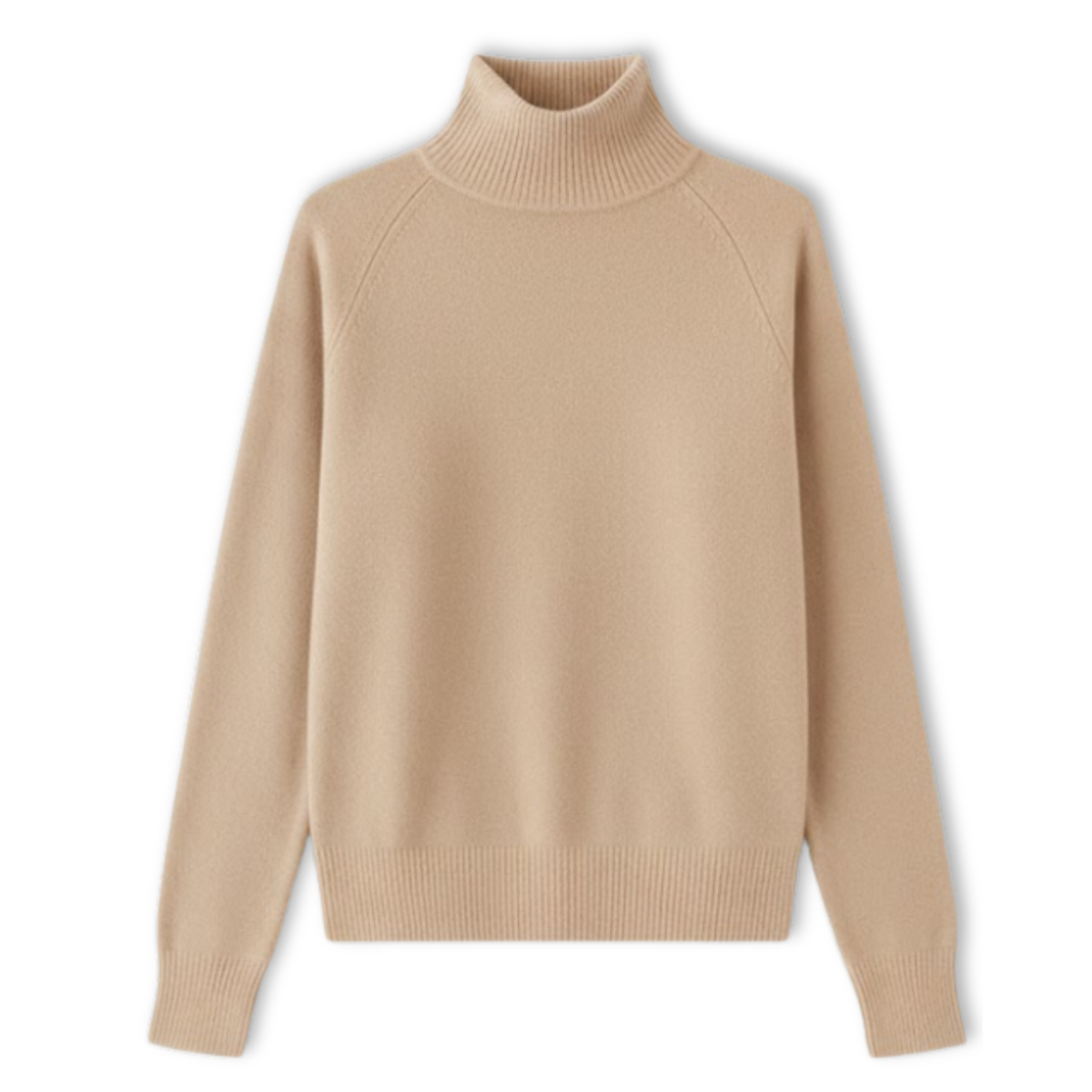Strikket tætsiddende rullekravesweater til kvinder med lange ærmer til efterår og vinter