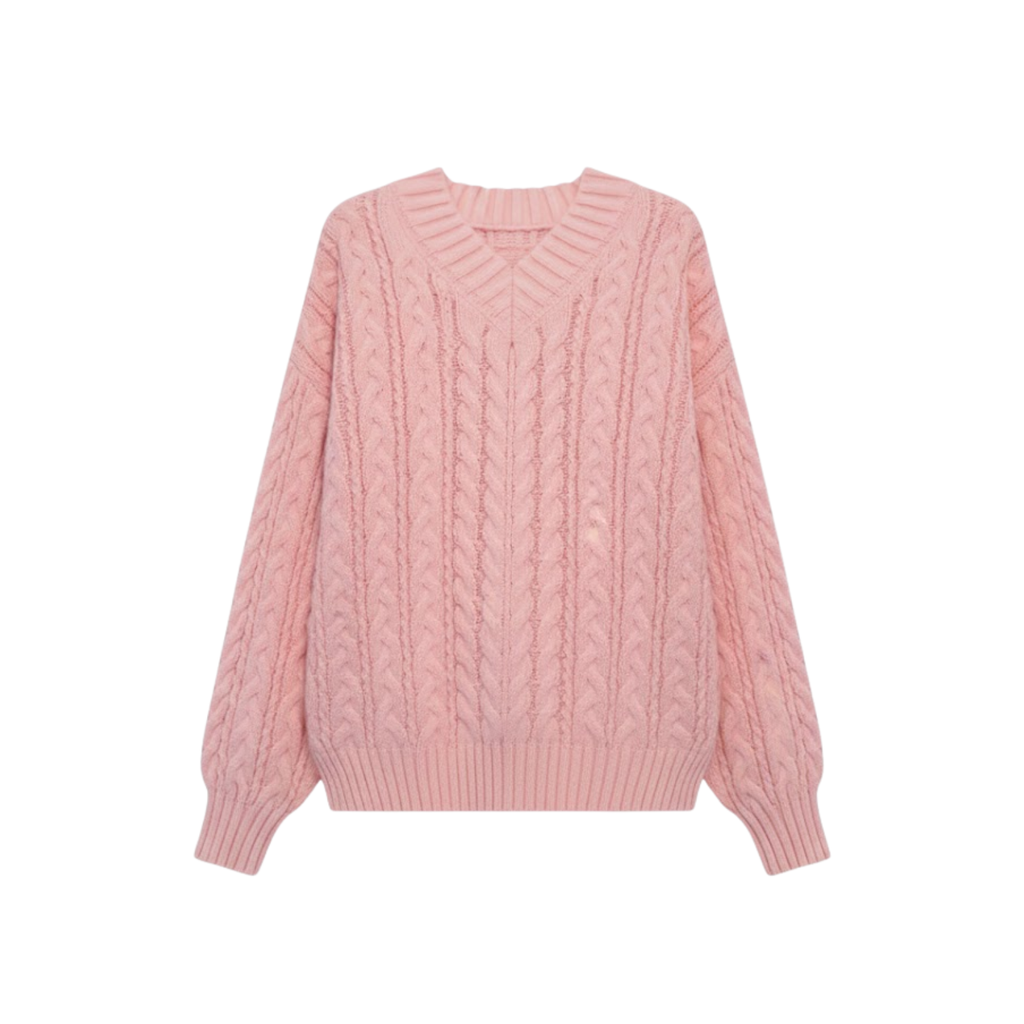 Harajuku Sweater Women V Neck Knitted Pullovers