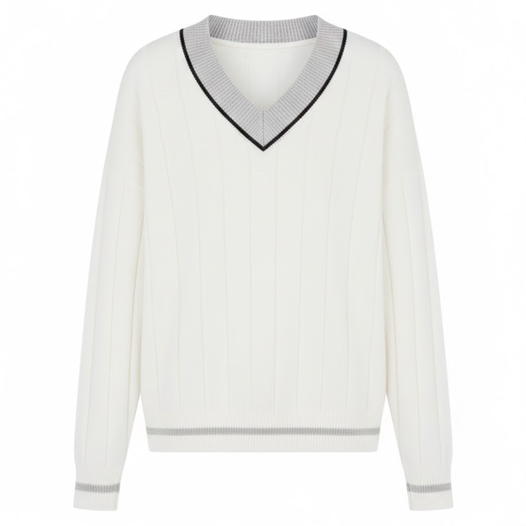 Women Luxurious V-Neck Long Sleeve Cotton Sweater