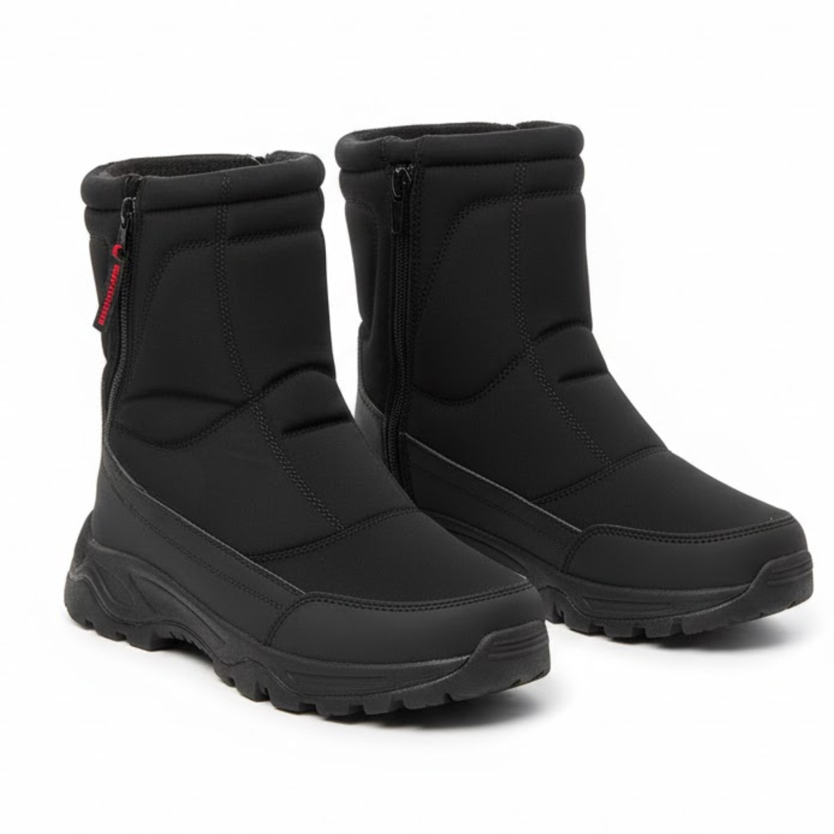 Men's Insulated Waterproof Boots with Rugged Outdoor High Traction Sole
