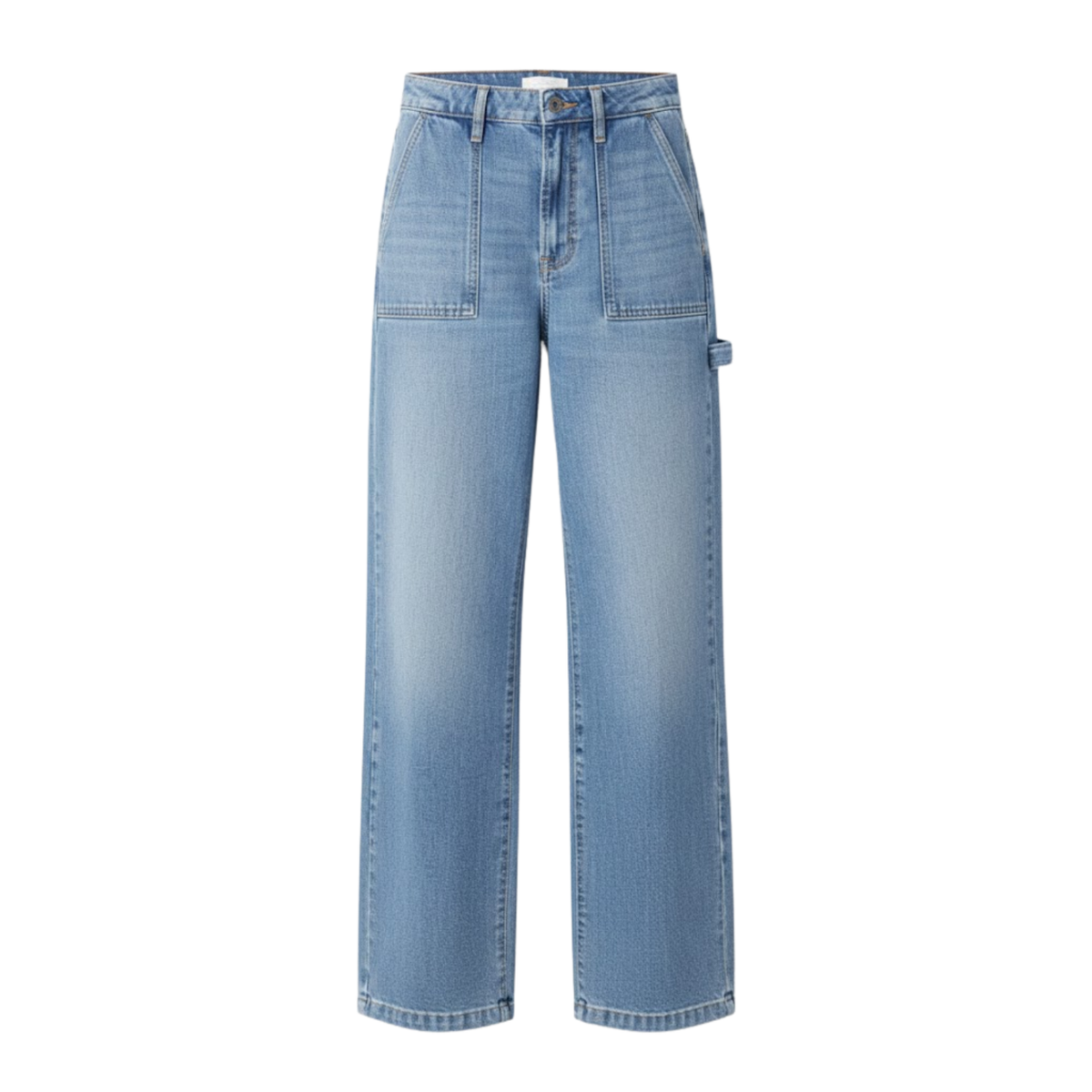 Women Wide Leg Straight-Leg Jeans Denim Pants