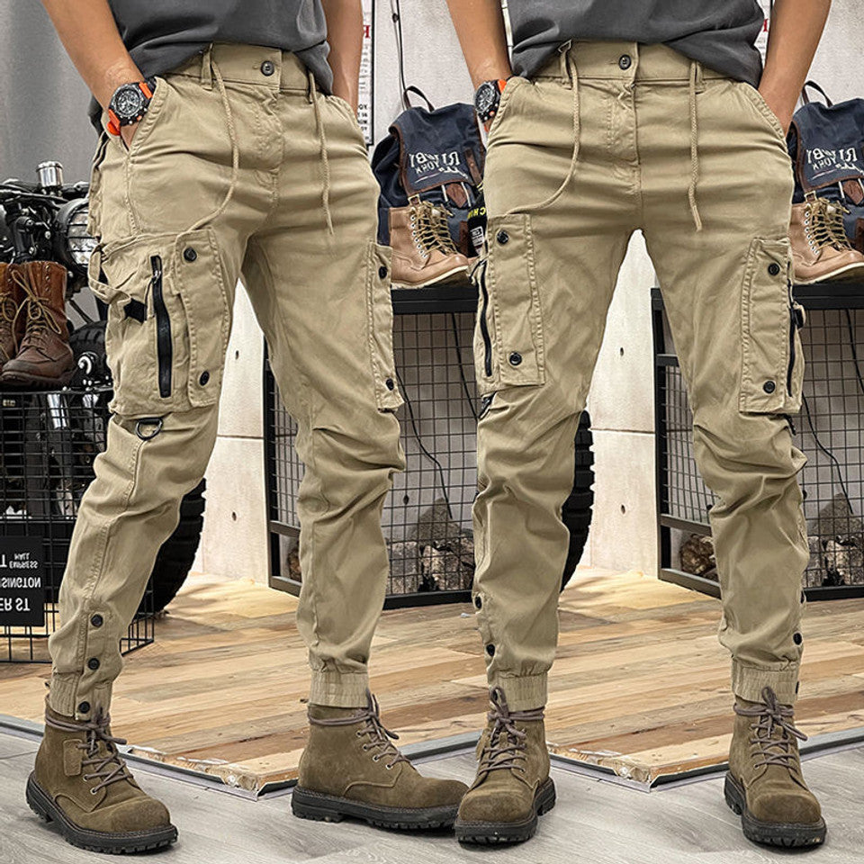 Men's Cargo Pants with Multiple Pockets Structured Cut for Everyday Wear