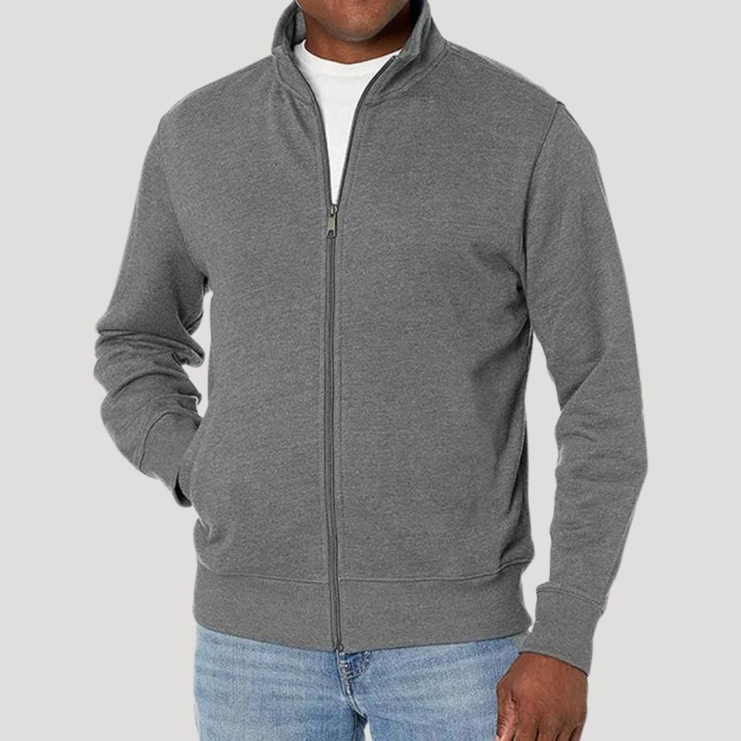 Men's Lightweight Jacket with Zip Closure Structured Cut for Everyday Travel