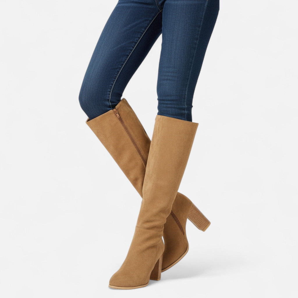 Women's Tall Riding Boots with Structured Silhouette and Soft Leather