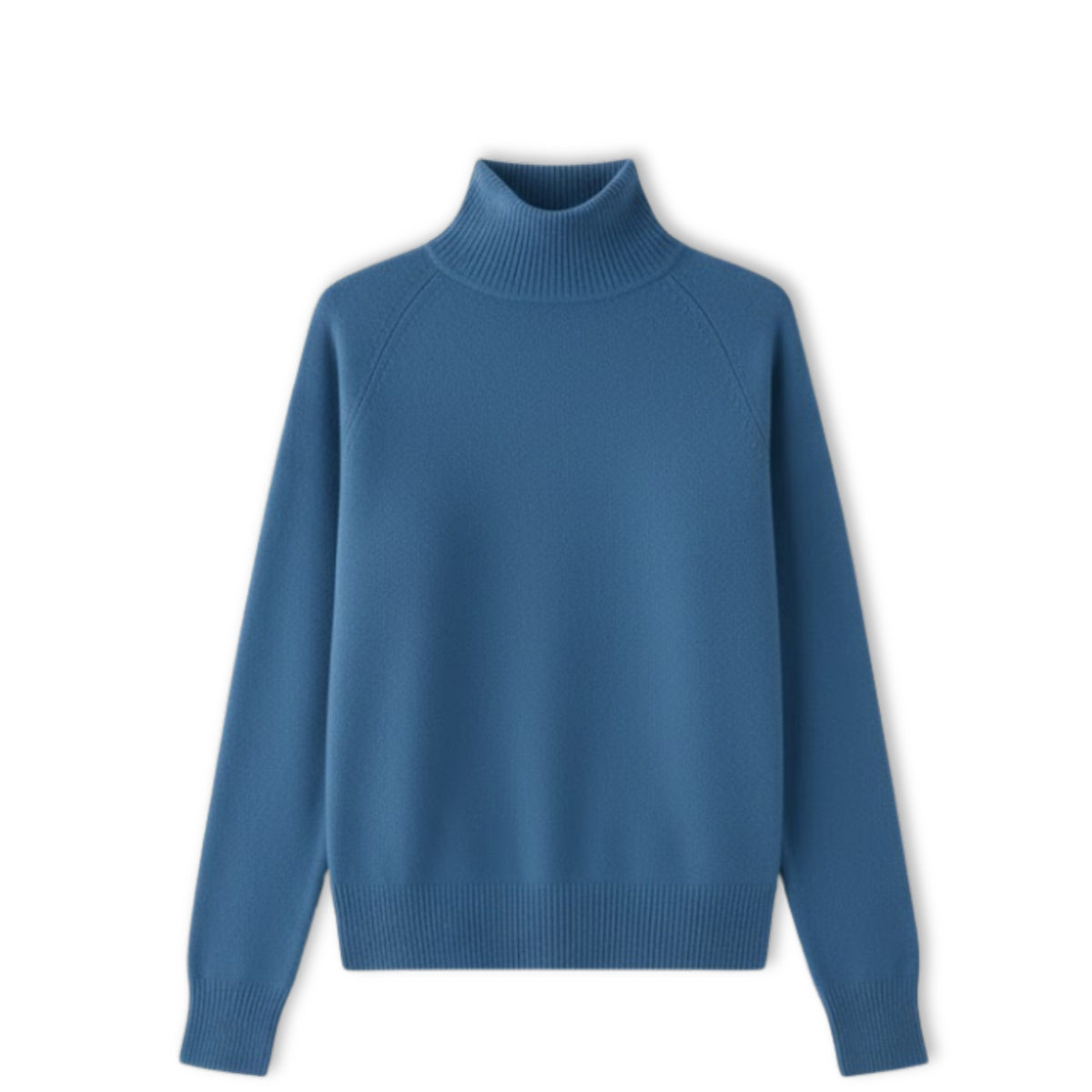 Strikket tætsiddende rullekravesweater til kvinder med lange ærmer til efterår og vinter