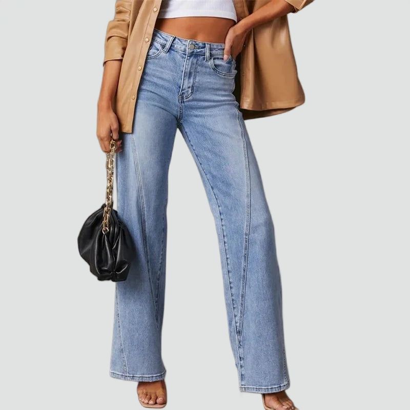 Women's High Waisted Wide Leg Jeans with Elongating Silhouette