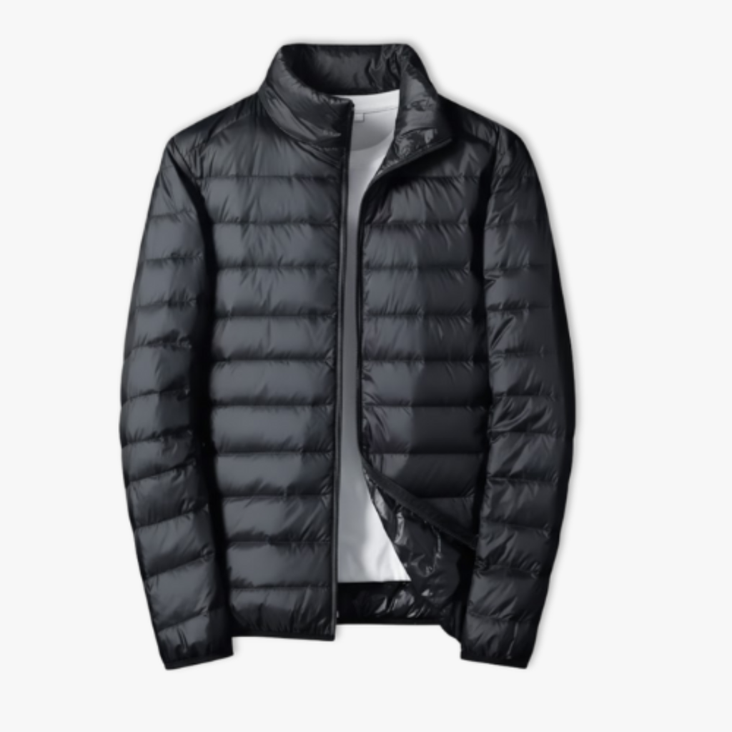 Men's Ultra Light Down Jacket with Waterproof Shell and Packable Design