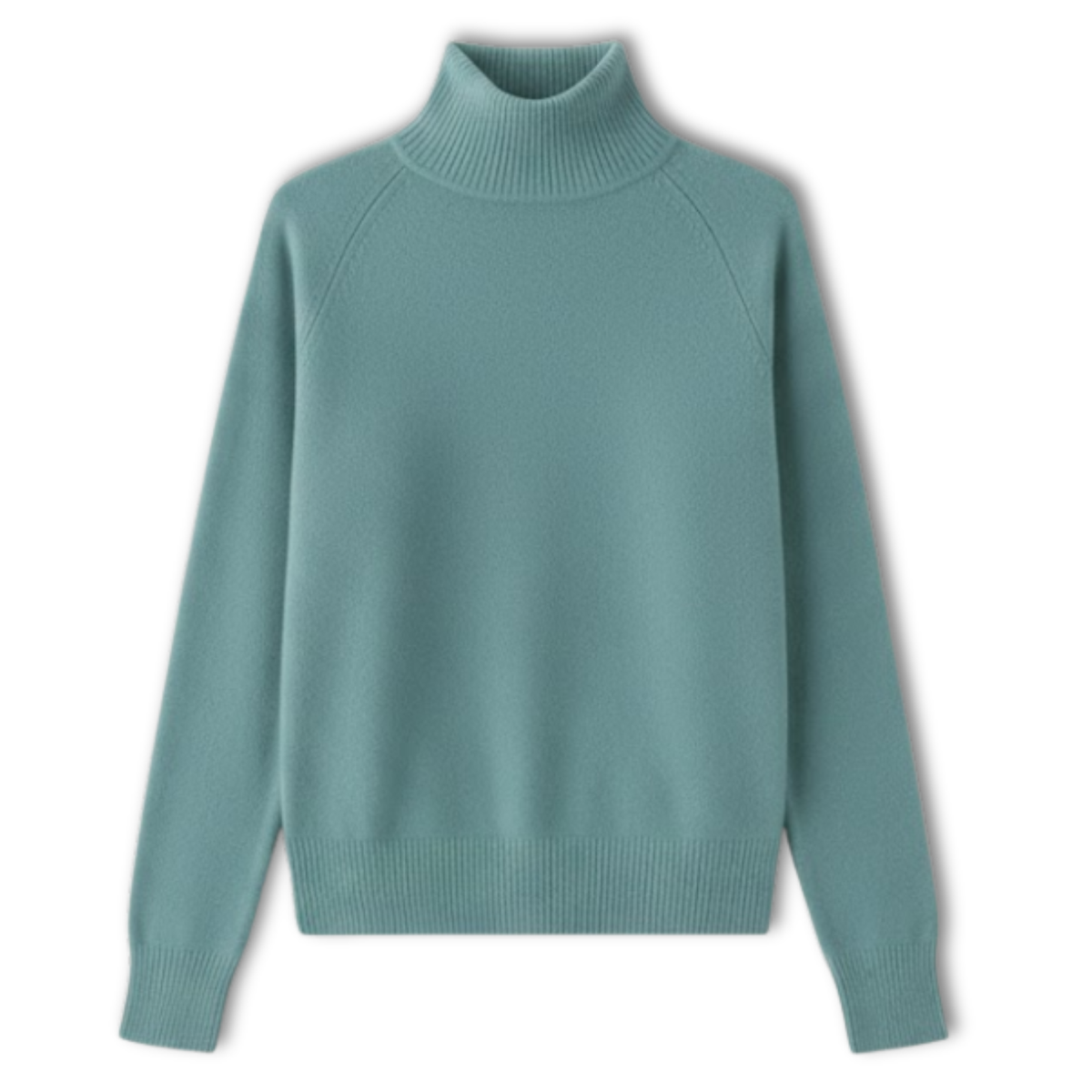 Strikket tætsiddende rullekravesweater til kvinder med lange ærmer til efterår og vinter