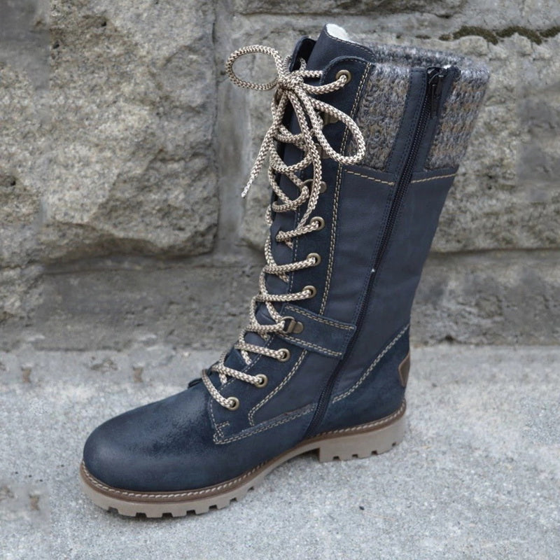 Women's Tall Boots with Non Slip Sole Soft Lining and Side Zip Closure