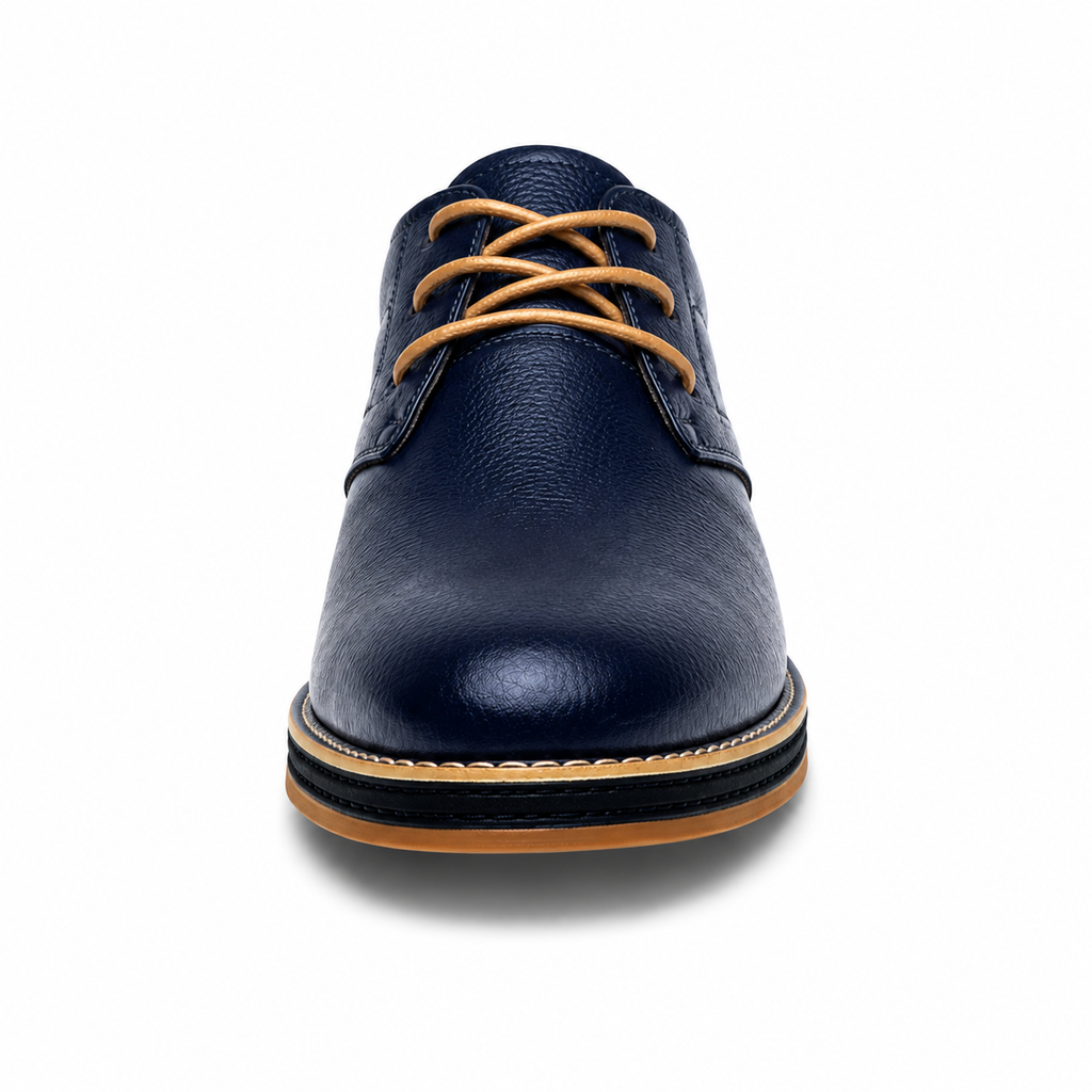 Men's Handmade Leather Shoes with Classic Stitching and Timeless Style