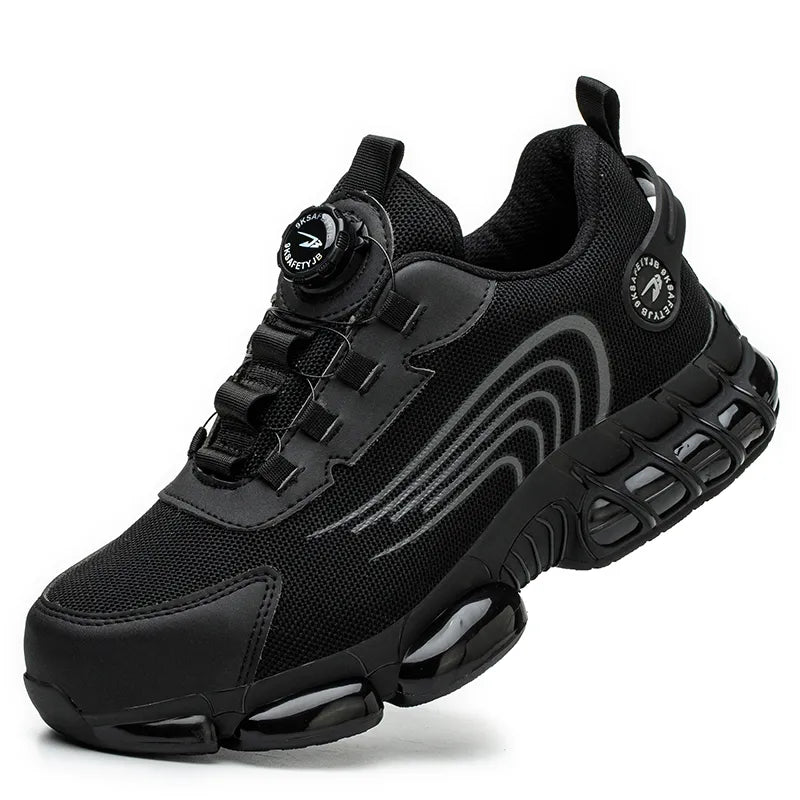 Men's Steel Toe Safety Shoes with Lightweight Mesh and Puncture Resistant Sole