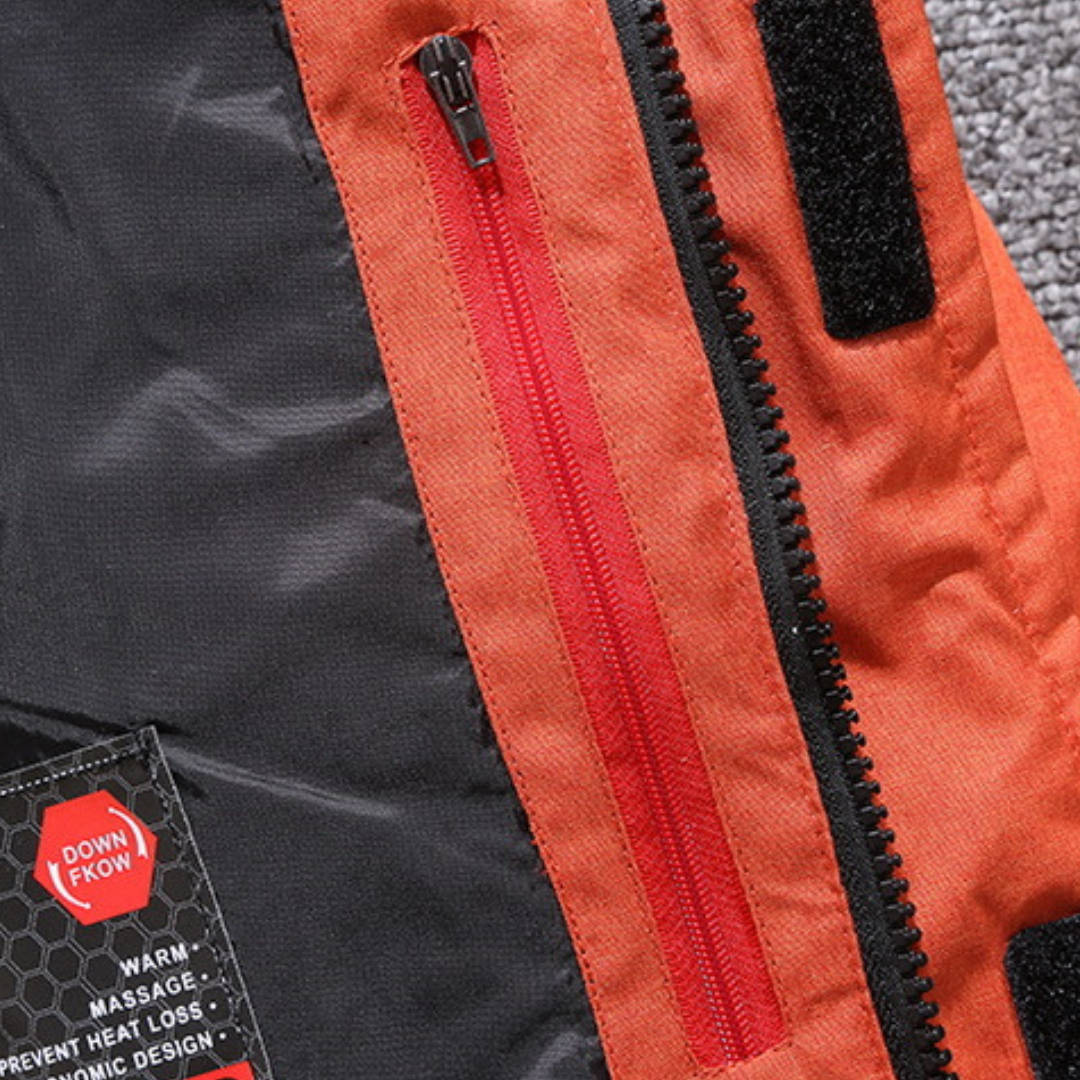 Men's Down Jacket with Water Repellent Coating and Windproof Design