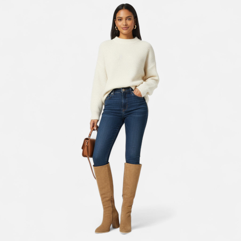 Women's Tall Riding Boots with Structured Silhouette and Soft Leather