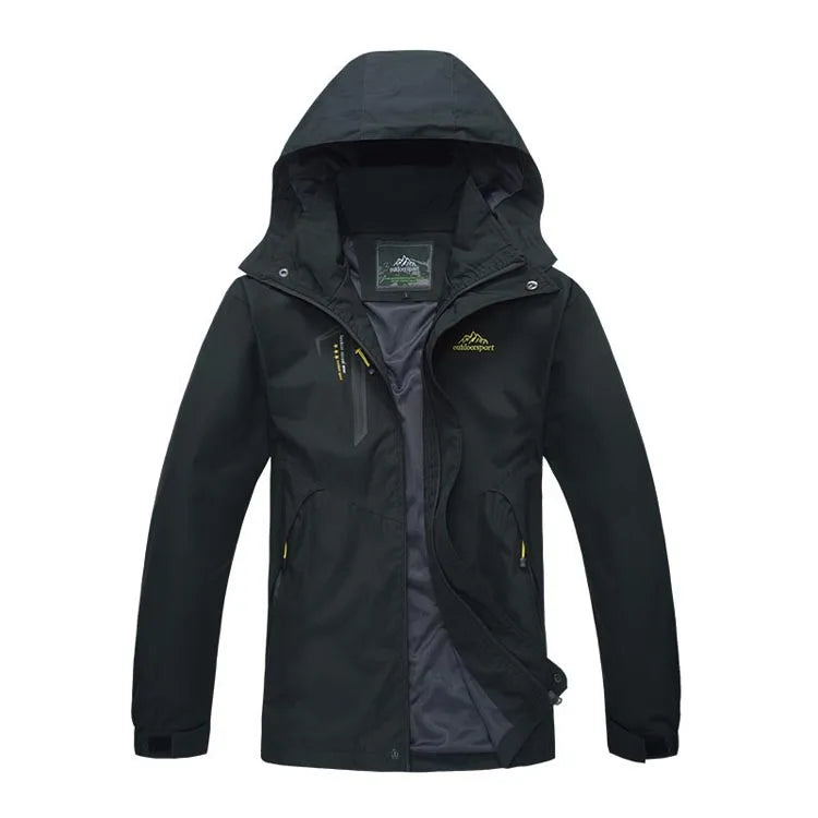 Women's Waterproof Hiking Jacket with Adjustable Hood and Zip Pockets
