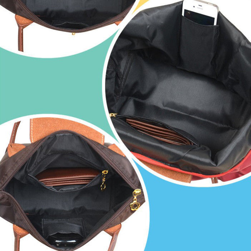 Women's Water-Repellent Tote Bag with Adjustable Straps and Handles