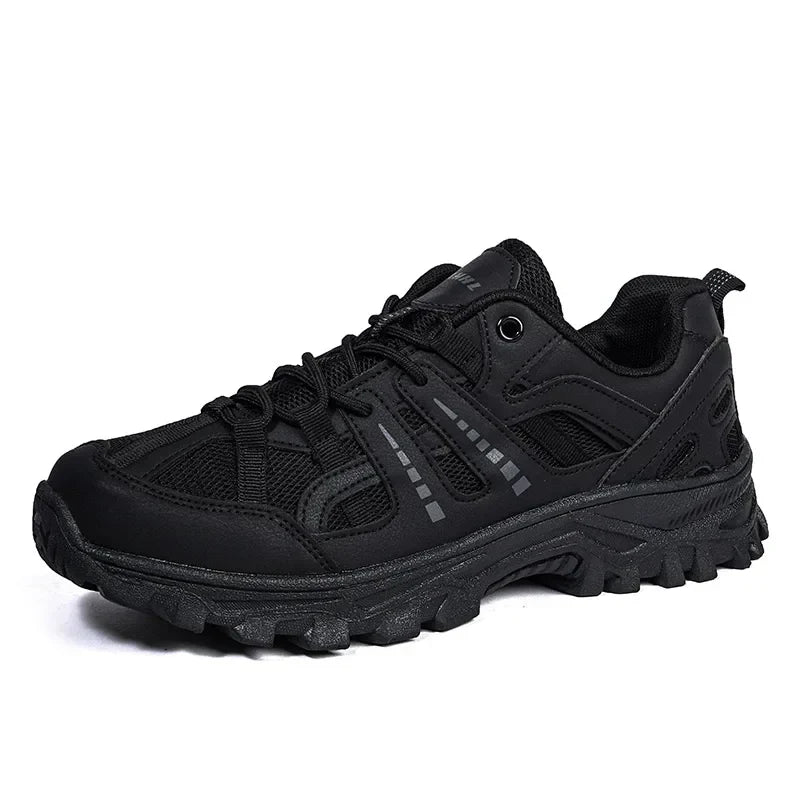 Men's Women's Hiking Shoes with Breathable Mesh Leather and Anti Slip Sole