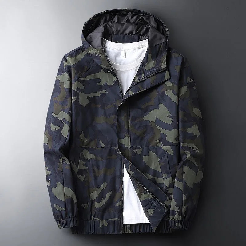 Men's Water Resistant Jacket with Hood Full Zip and Soft Warm Interior