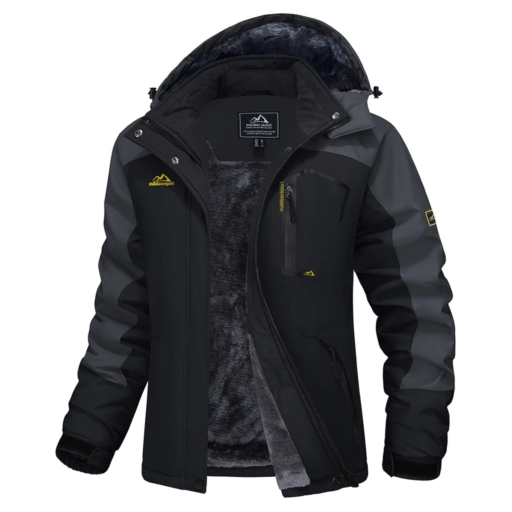 Women's Ski Jacket with Fleece Lining Windproof Design and Zip Closure