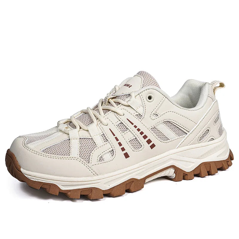 Men's Women's Hiking Shoes with Breathable Mesh Leather and Anti Slip Sole