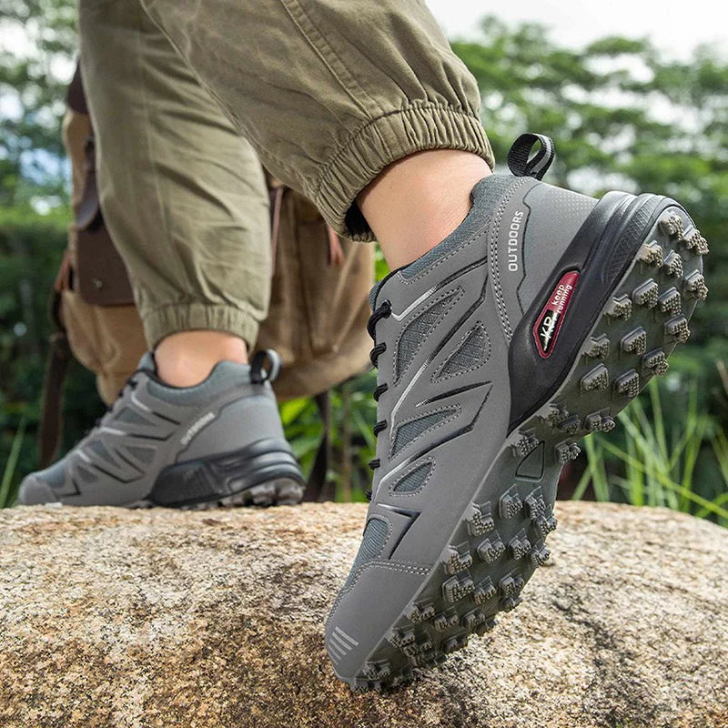 Men's Waterproof Hiking Shoes with Non Slip Grip and Arch Support Insole