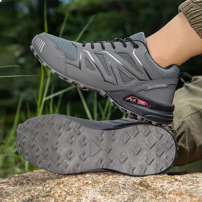Men's Waterproof Hiking Shoes with Non Slip Grip and Arch Support Insole