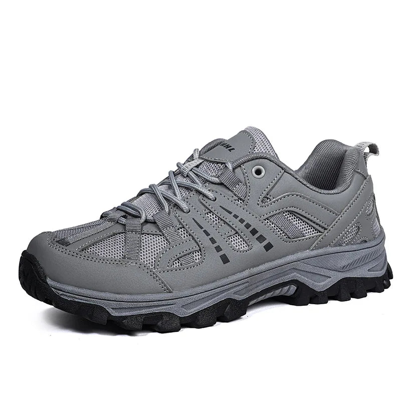 Men's Women's Hiking Shoes with Breathable Mesh Leather and Anti Slip Sole