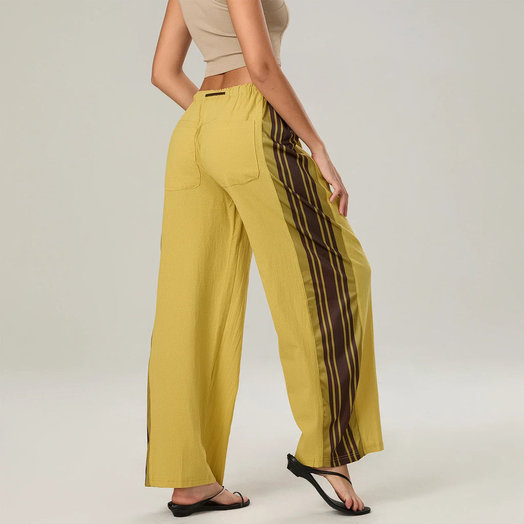 Women's High Waisted Cotton Blend Joggers with Elastic Waistband
