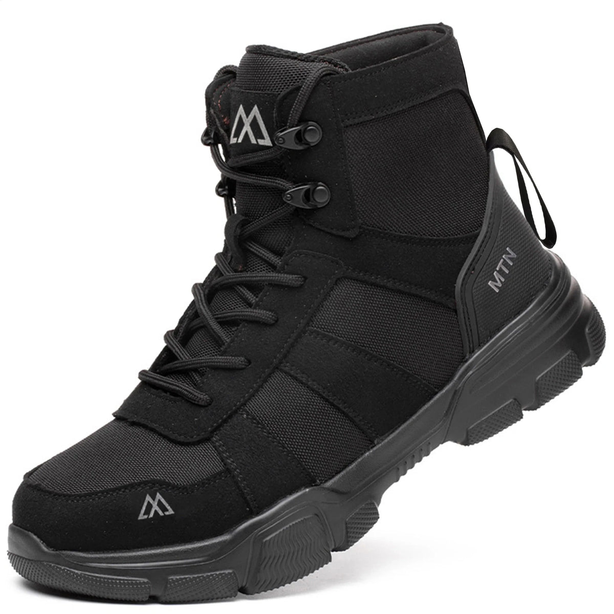 Men's Steel Toe Safety Boots with Water Repellent Leather and Puncture Resistant Sole