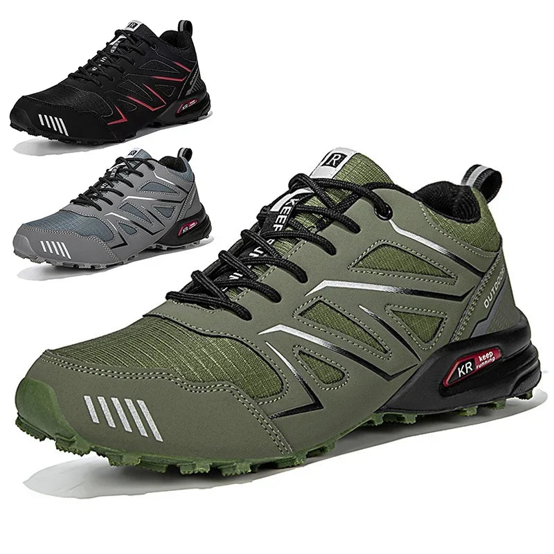 Men's Waterproof Hiking Shoes with Non Slip Grip and Arch Support Insole