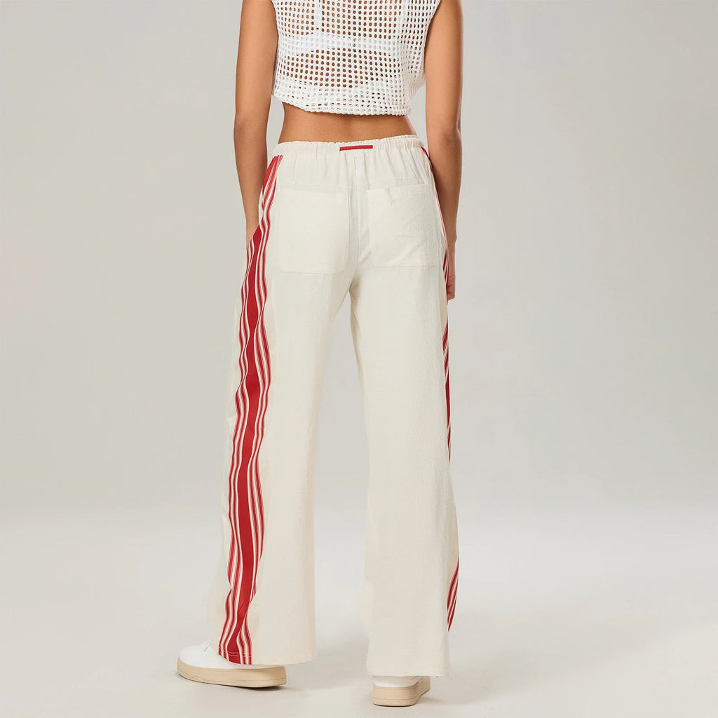 Women's High Waisted Cotton Blend Joggers with Elastic Waistband