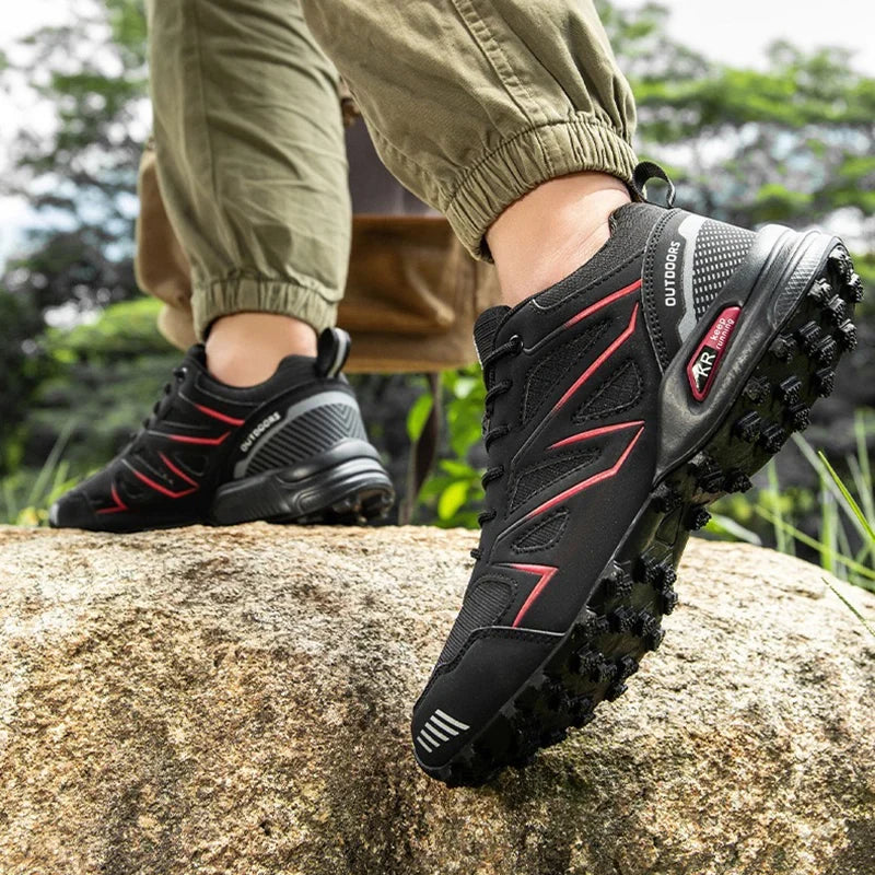 Men's Waterproof Hiking Shoes with Non Slip Grip and Arch Support Insole