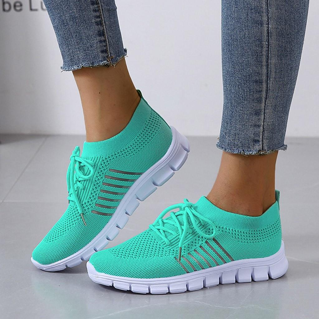 Women's Walking Shoes with Breathable Mesh Upper and Slip On Design